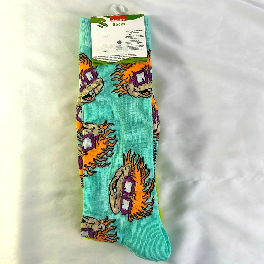 Nickelodeon 2 Pack Rugs Rats Woman’s Knee High Socks One Size Fits Most 6-12‎